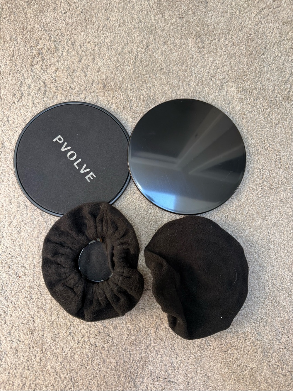 PVOLVE Black Slider Discs with optional covers/floor protector